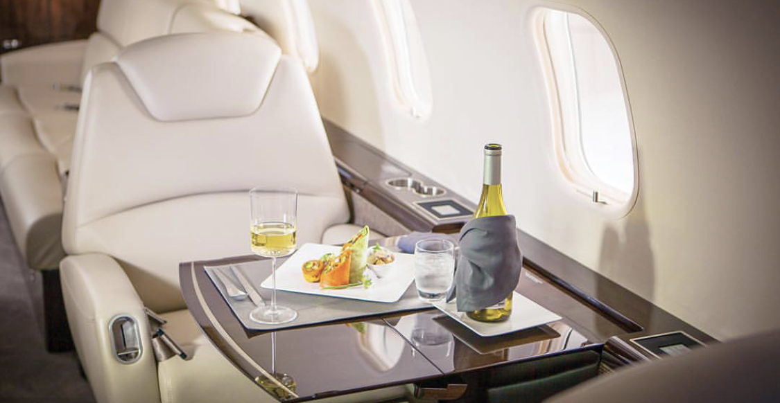 VIP inflight dining experience — private jet catering Barcelona LEBL