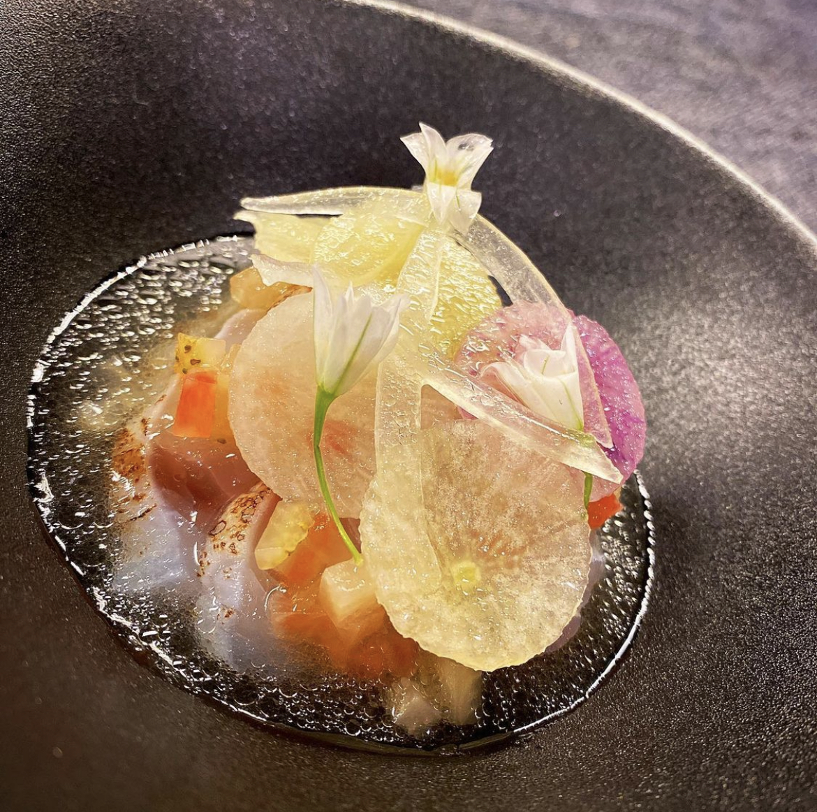 Fish crudo — bespoke inflight catering Palma de Mallorca LEPA